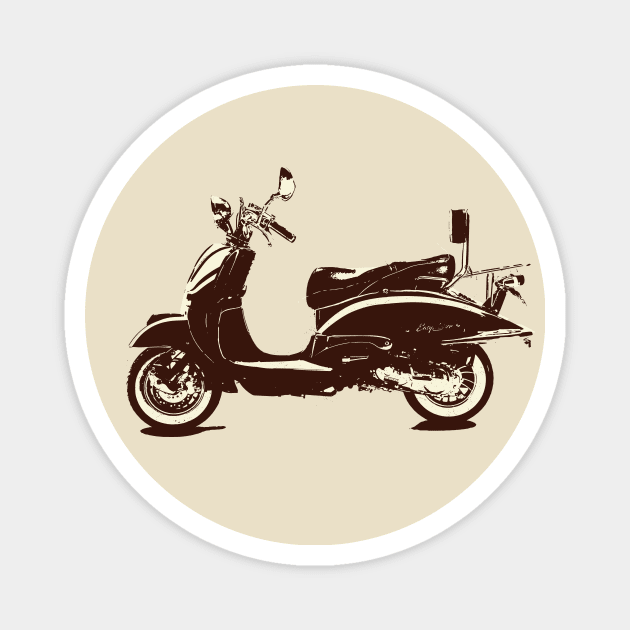 Retro Vintage Scooter Magnet by YTdesign